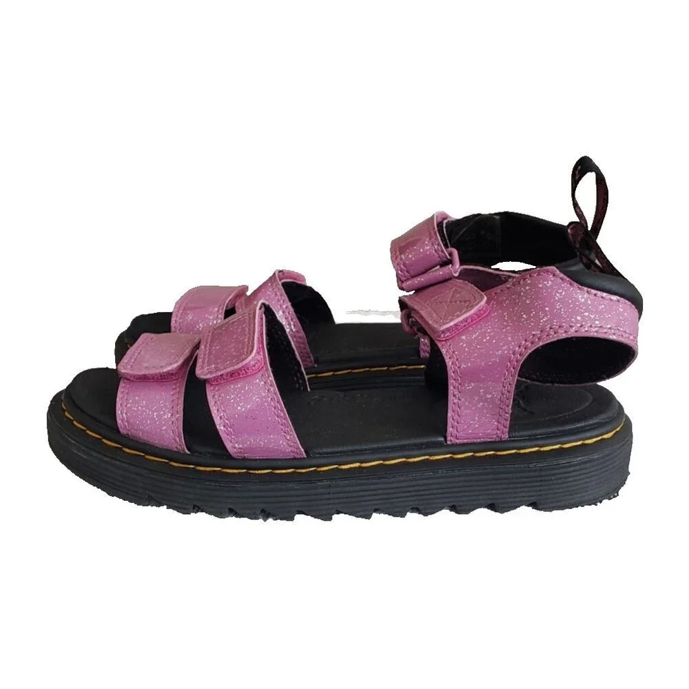 Doc Dr. Martens Klaire J Strappy Sandals Girl's Size 5 Glittery Pink Purple